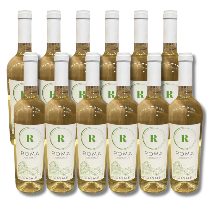 PROMO 12 BOTTIGLIE VINO ROMA BIANCO CASALE R 2024 75CL.webp