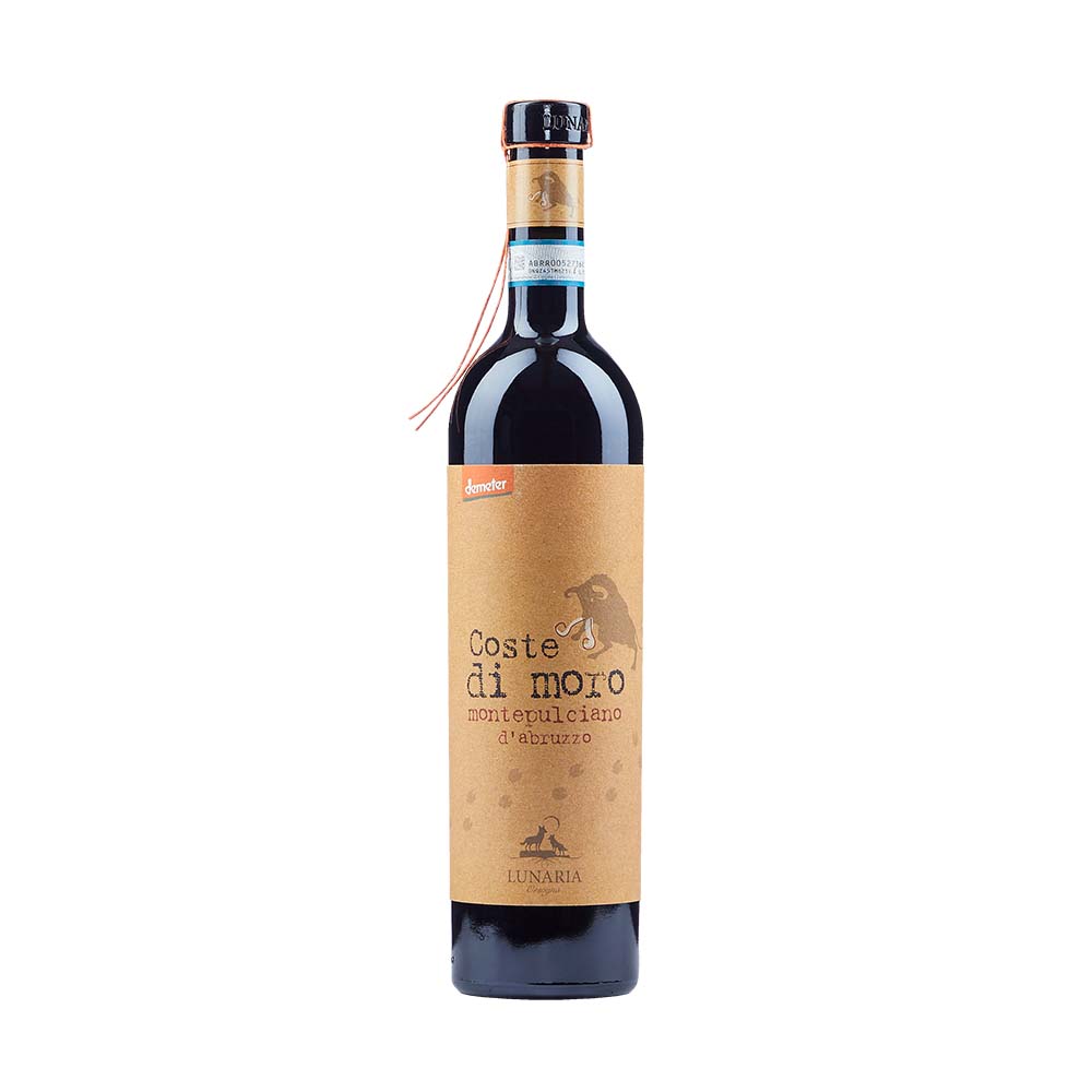 VINO MONTEPULCIANO D'ABRUZZO COSTE DI MORO LUNARIA ORSOGNA BIO 75CL.